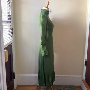 NWT Reformation Galena Green Moss Midi Dress